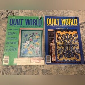 2! Quilt World Quilt Pattern, Photos, Designs, Gossip June 1980, April 1983